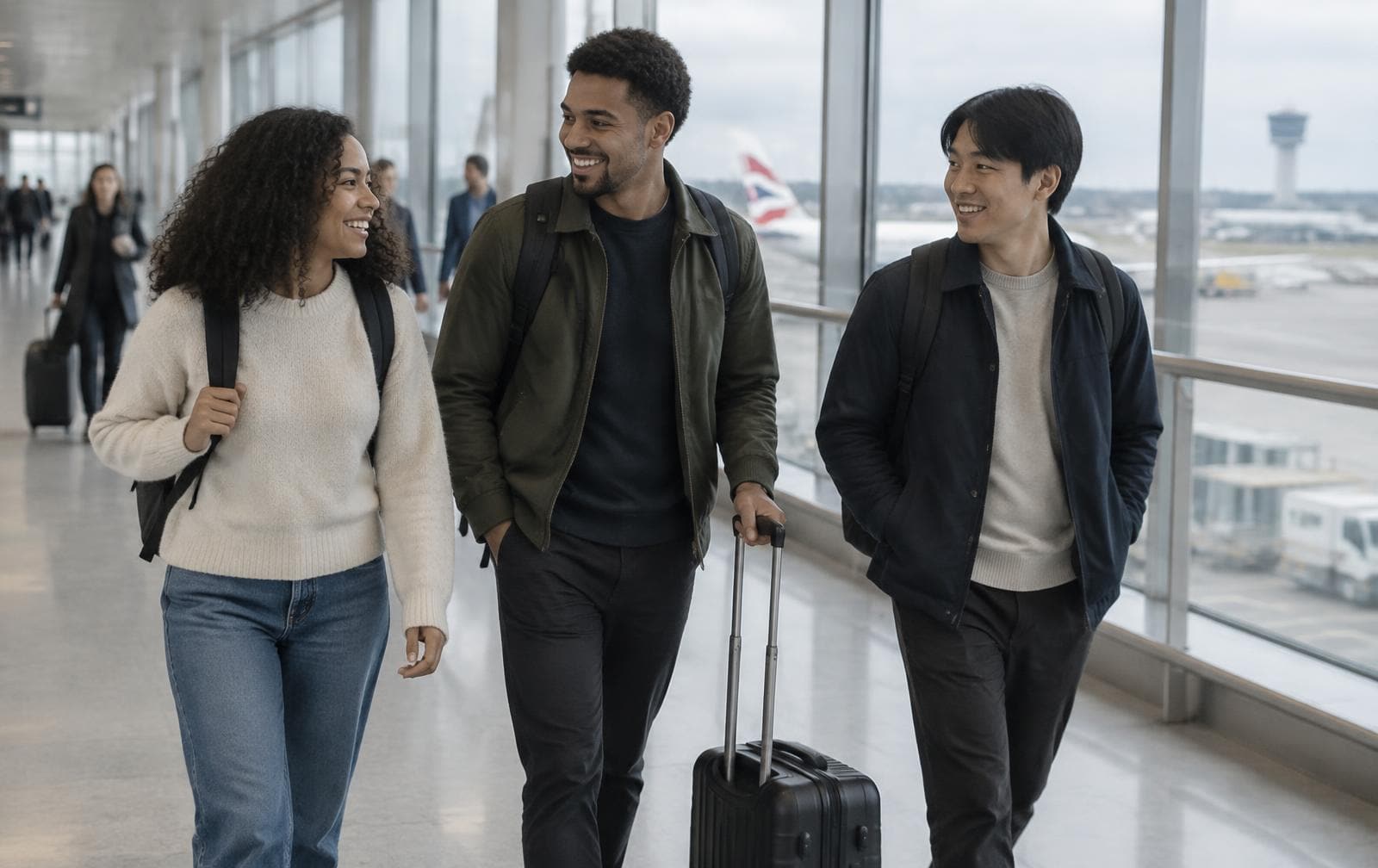 A group preparing to travel together